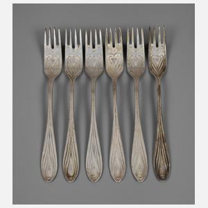 Hans Christiansen sechs Speisegabeln