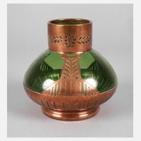 Glasvase mit Kupferauflage111