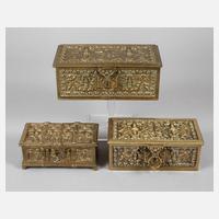 Erhard & Söhne drei Messingschatullen111