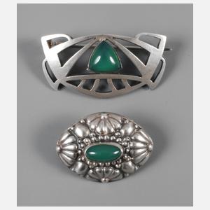 Paar Jugendstilbroschen