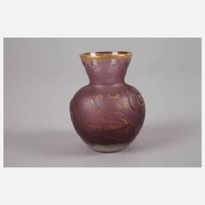 Daum Nancy kleine Ätzglasvase