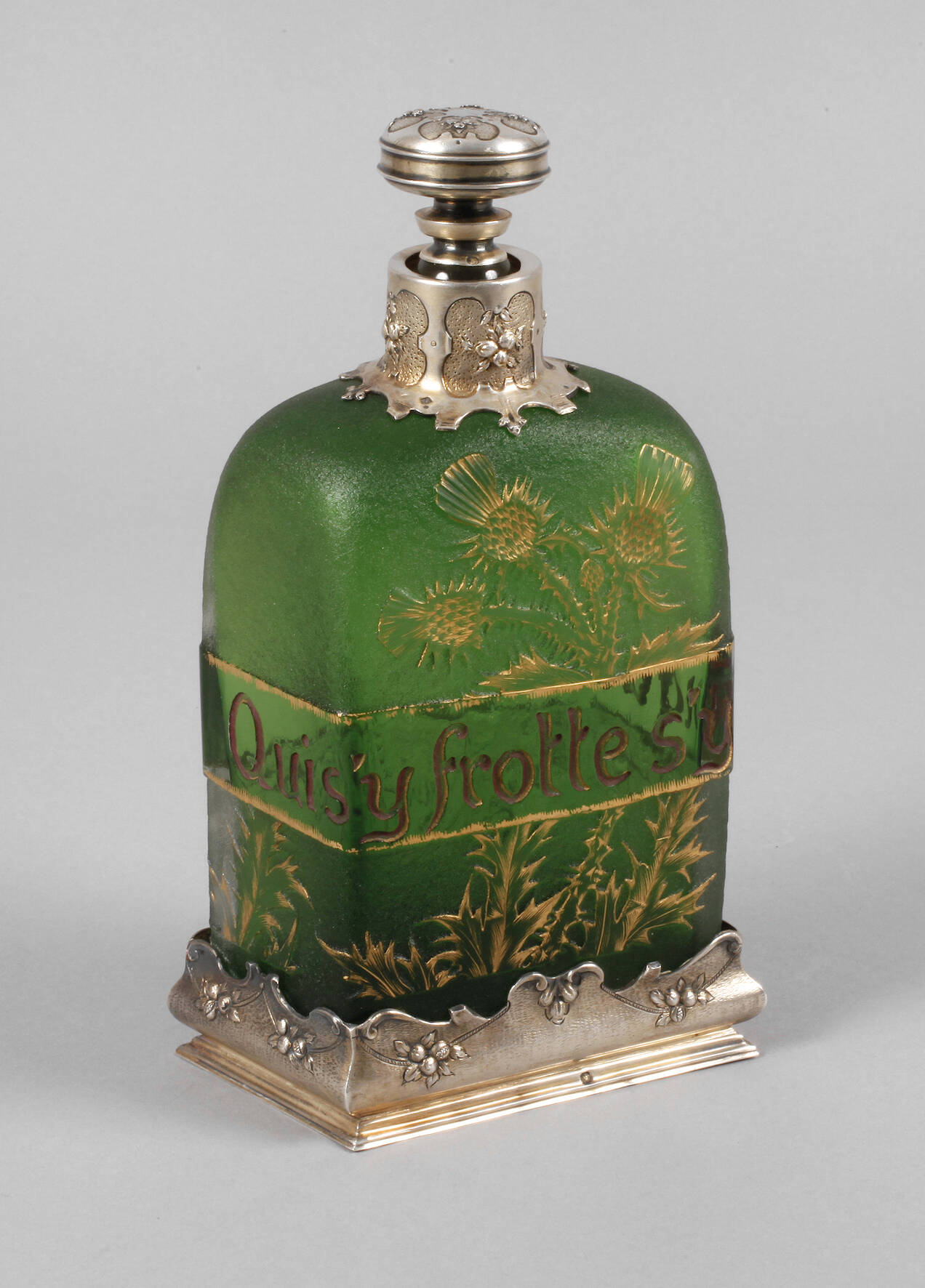 Daum Nancy Likörflasche mit Silbermontur