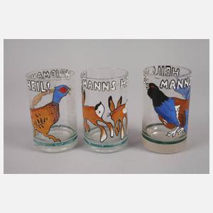 Ludwig Hohlwein Kanne und fünf Gläser