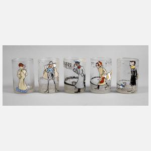 Ludwig Hohlwein fünf Gläser