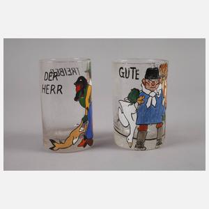 Ludwig Hohlwein vier Gläser