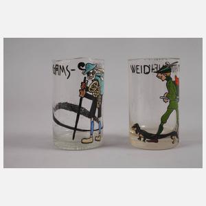 Ludwig Hohlwein vier Gläser