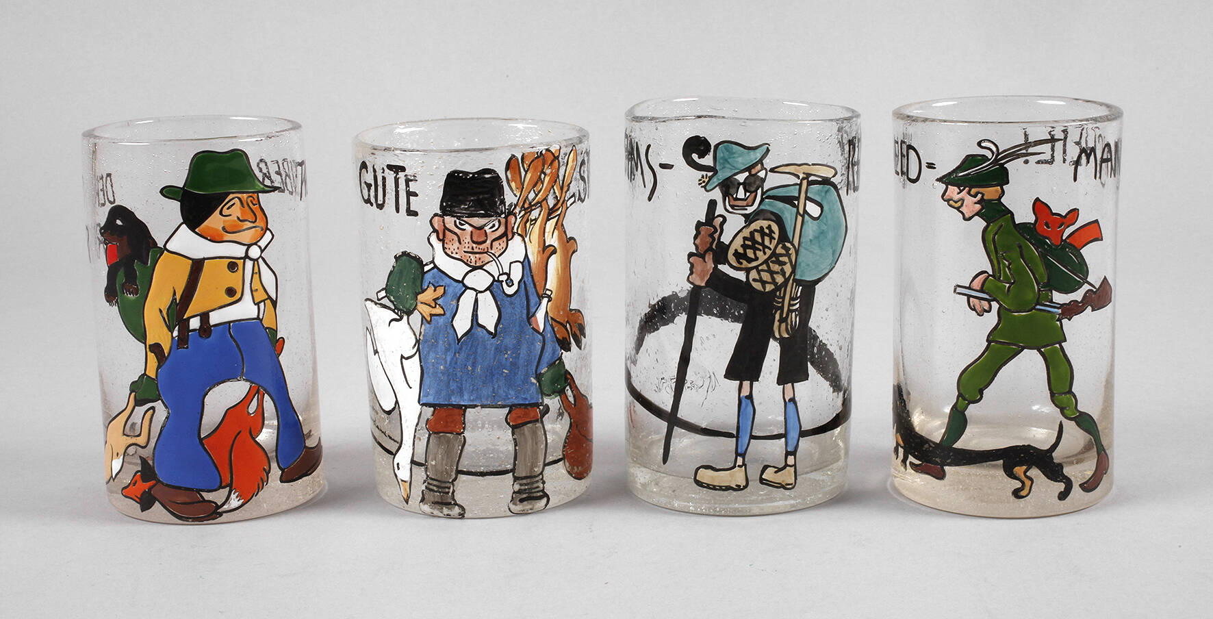 Ludwig Hohlwein vier Gläser