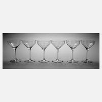 Sechs Champagnerschalen111