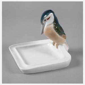 Meissen Eisvogel auf Schale