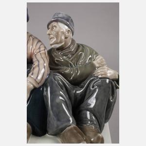 Meissen "Drei alte Volendamer Fischer"