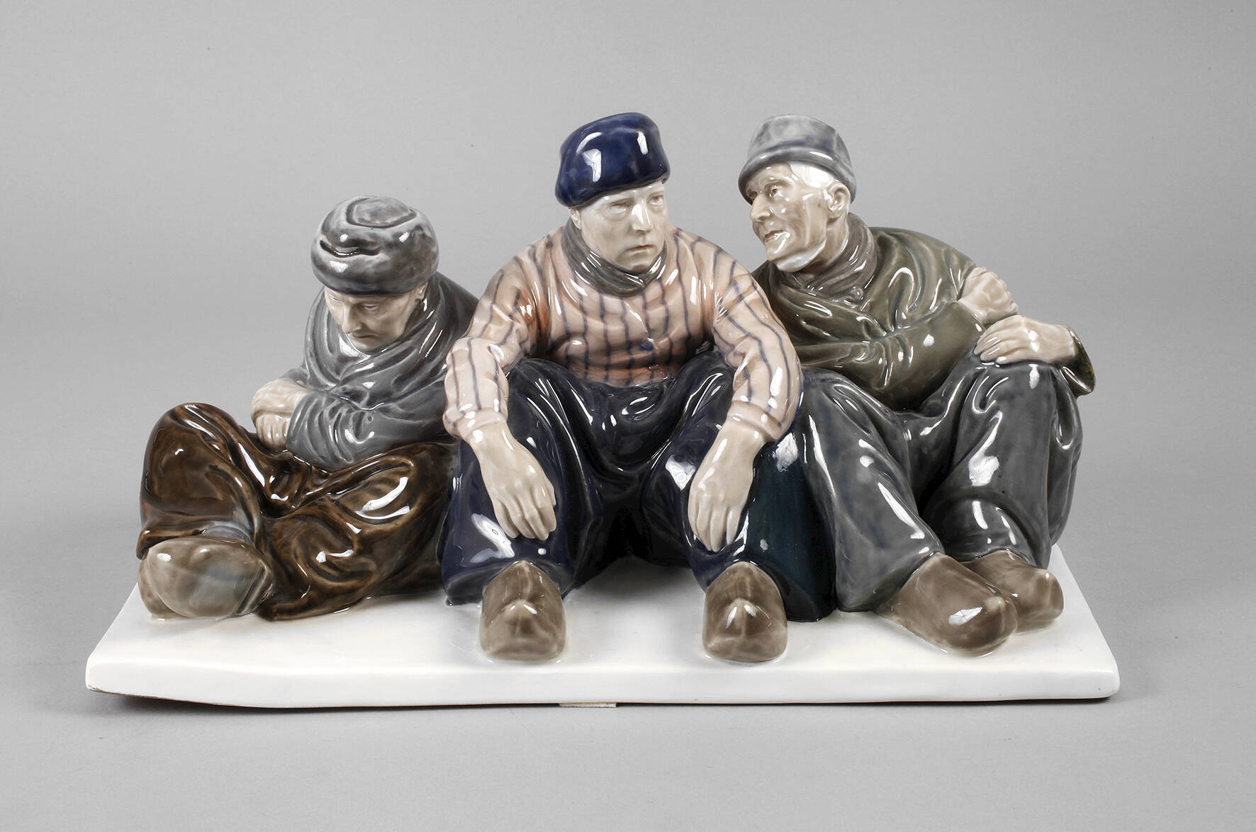 Meissen "Drei alte Volendamer Fischer"