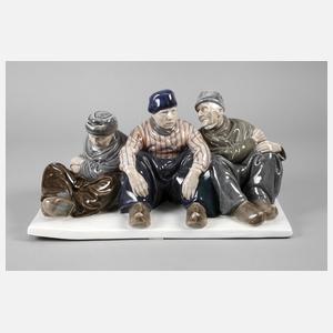 Meissen "Drei alte Volendamer Fischer"