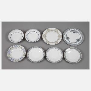 Meissen acht Teller Jugendstil