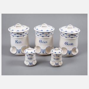 Josef Maria Olbrich, fünfteilige Gewürzgarnitur