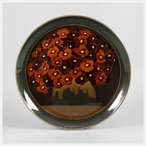 Wächtersbach großer Wandteller Stiefmütterchen