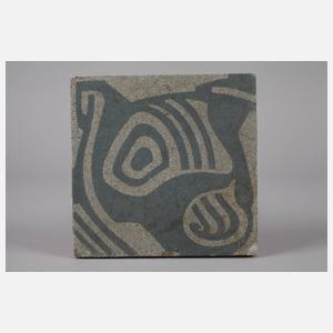 Henry van de Velde vier Fußbodenfliesen