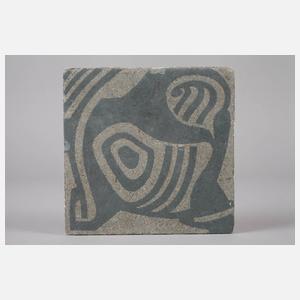 Henry van de Velde vier Fußbodenfliesen