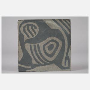 Henry van de Velde vier Fußbodenfliesen