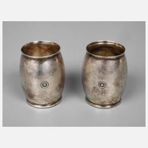 Zwei Silberbecher Art déco