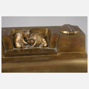 Schreibtischgarnitur Bronze