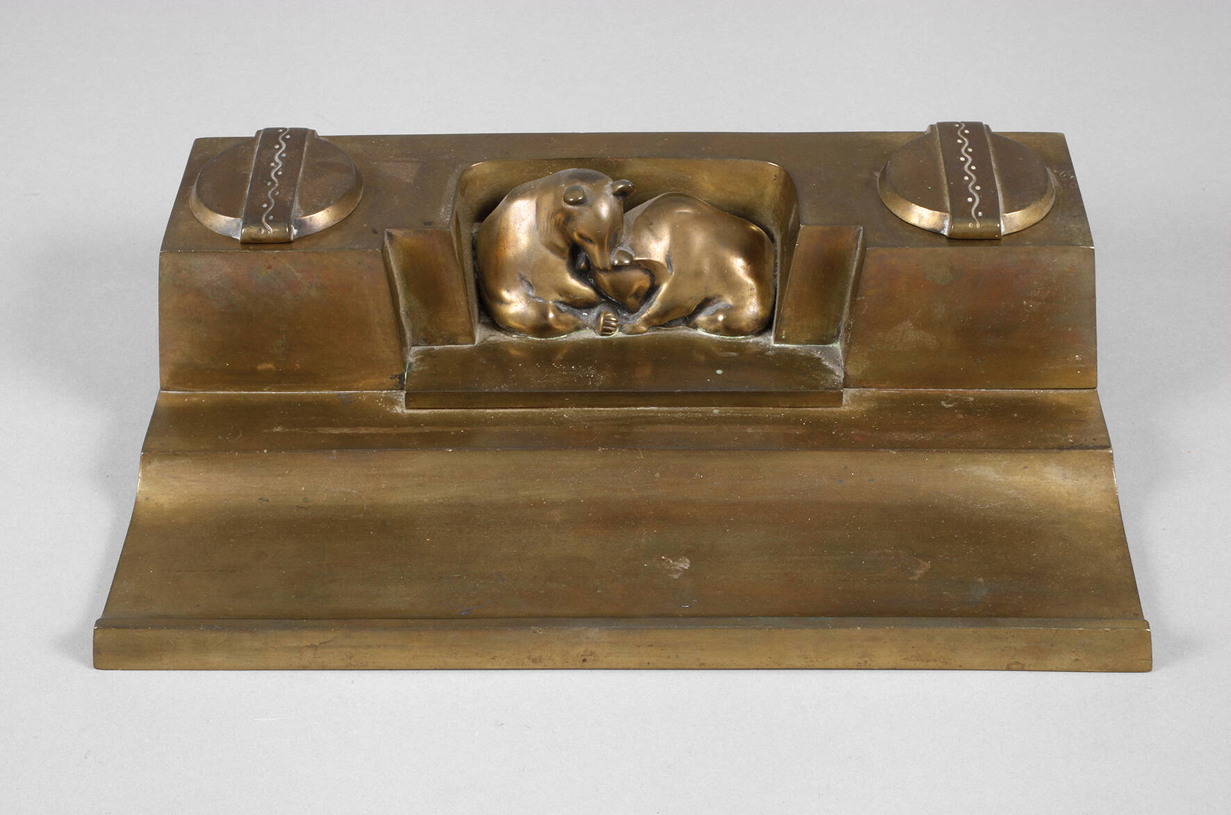 Schreibtischgarnitur Bronze