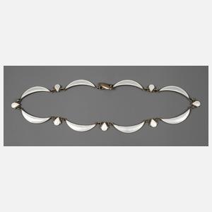 Art déco-Collier mit Emaille