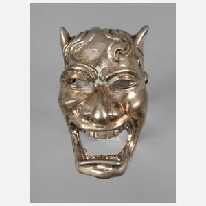 Brosche als Faunkopf