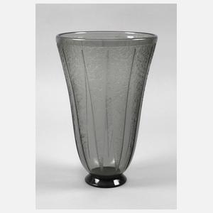 Daum Nancy große Rauchglasvase Art Dèco