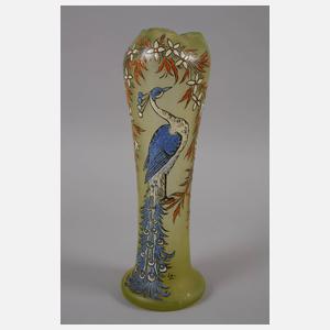 Legras Paar große Emaillevasen