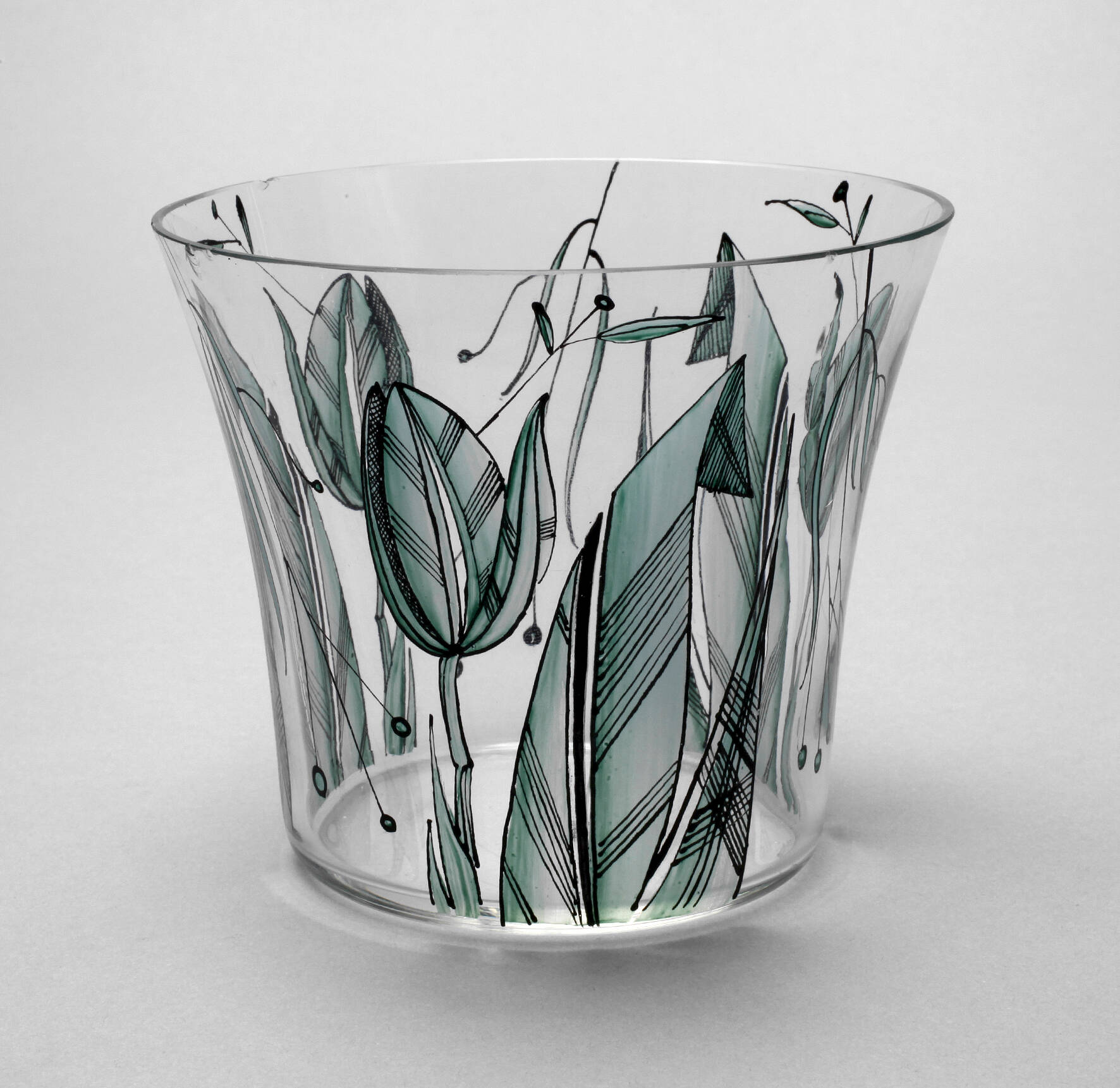 Glasfachschule Zwiesel Bechervase Art déco