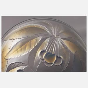 G. Vallon Opalglasschale Kirschdekor