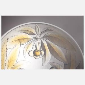 G. Vallon Opalglasschale Kirschdekor