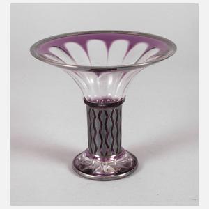 Art déco Vase mit Silberoverlay