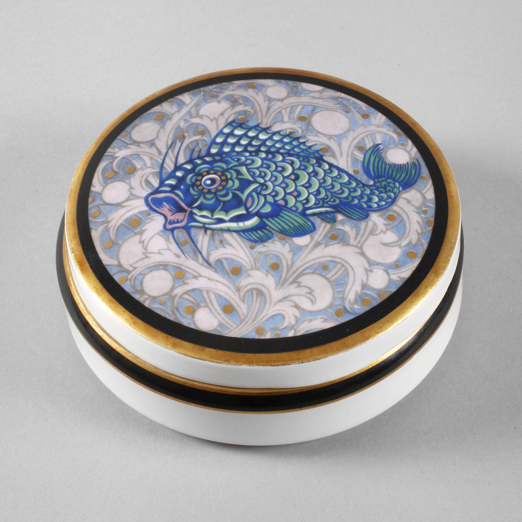 Hutschenreuther Deckeldose mit Fisch