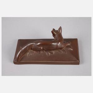 Meissen Briefbeschwerer mit Fuchs