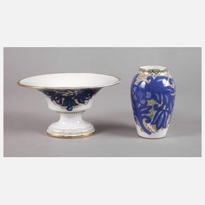 Rosenthal Schale und Vase Rosari-Dekor