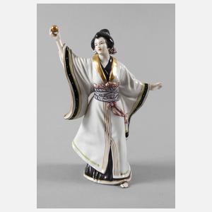 Volkstedt Japanerin mit Goldkugel