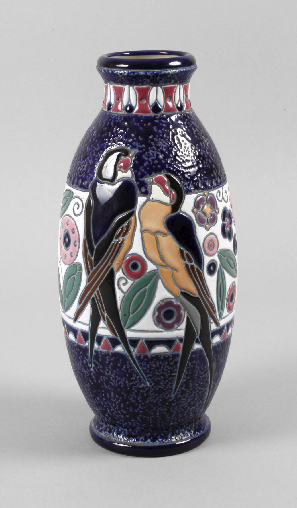 Amphora Vase mit Vogelmotiven