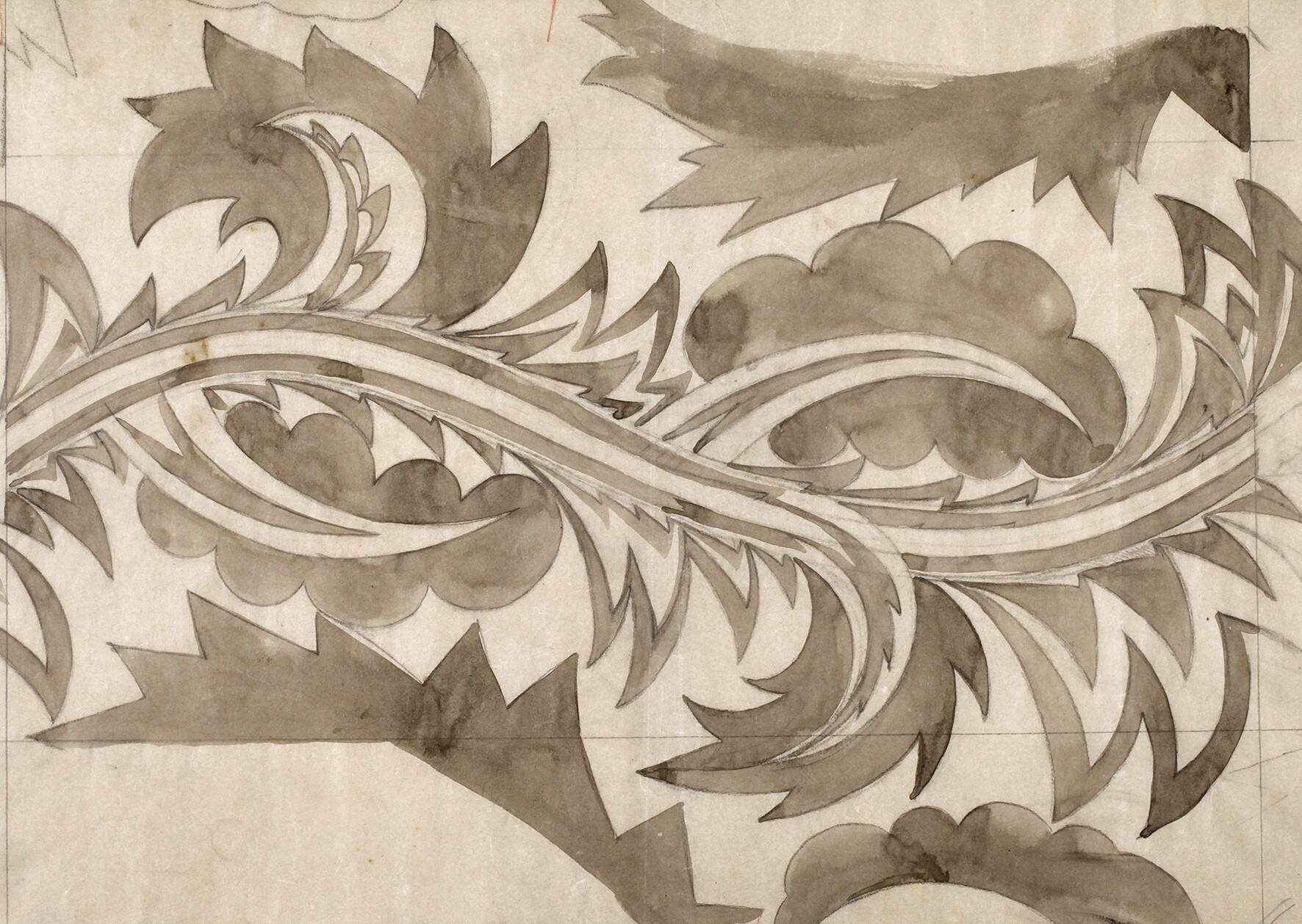 Dagobert Peche, attr., Tapetenentwurf