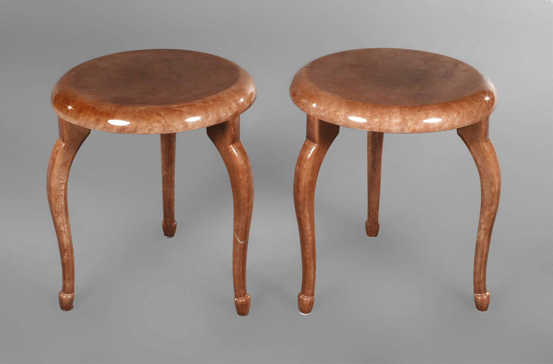 Zwei Beistelltische Aldo Tura