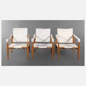 Drei Safari Chairs
