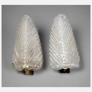 Paar Wandlampen Murano