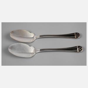 Christofle Paris Paar Designlöffel "Talisman"