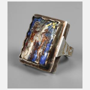 Ring mit Emaileinlage