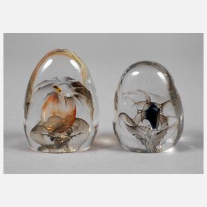 Zwei Glasobjekte Pavel Molnar