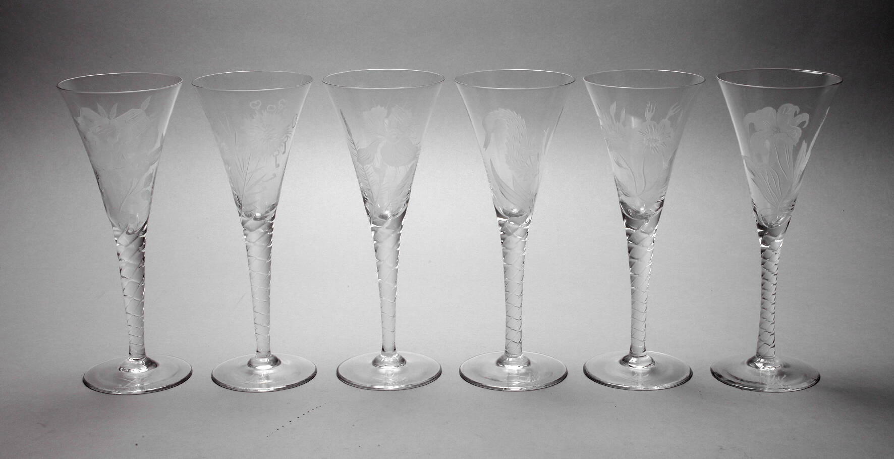 Salvadore Dali sechs große Sektflöten