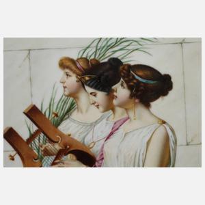 Pirkenhammer Bildplatte Jugendstil