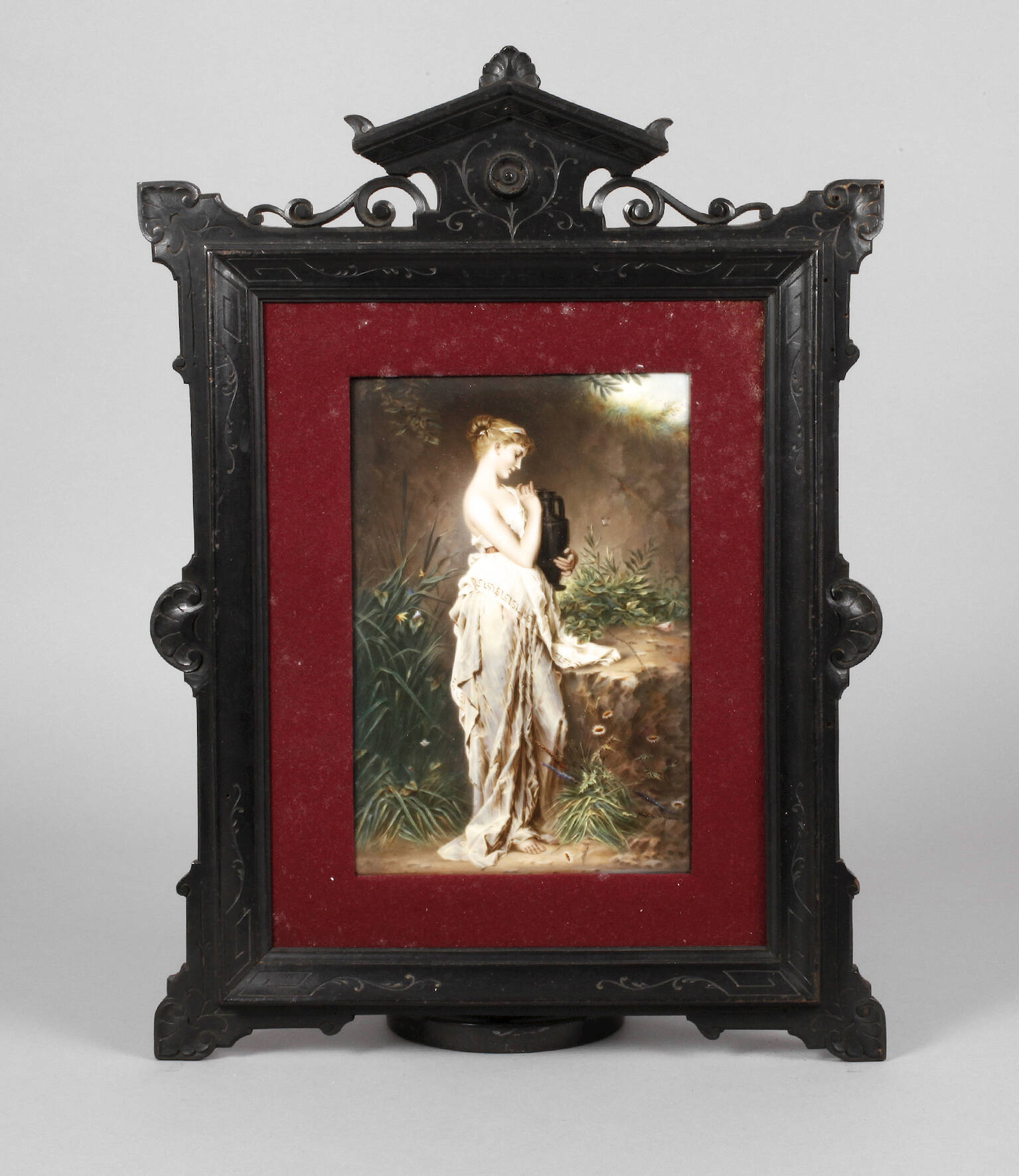 Porzellanbildplatte Jugendstil