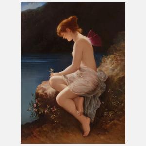 KPM Porzellanplatte "Psyche am Meer"