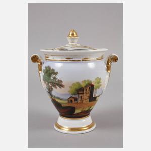 Fünf Teile Biedermeierporzellan